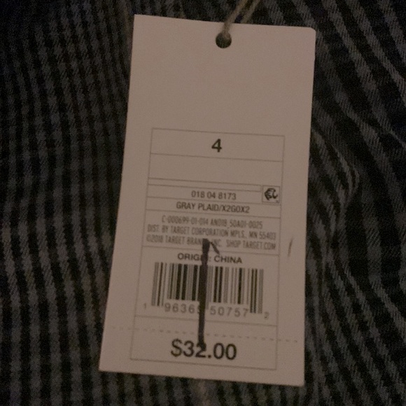 NWT ✅ A New Day ☑️ BELTED GREY BLACK PLAID DRESS PANTS ⭐️ SIZE 4 - Picture 4 of 4